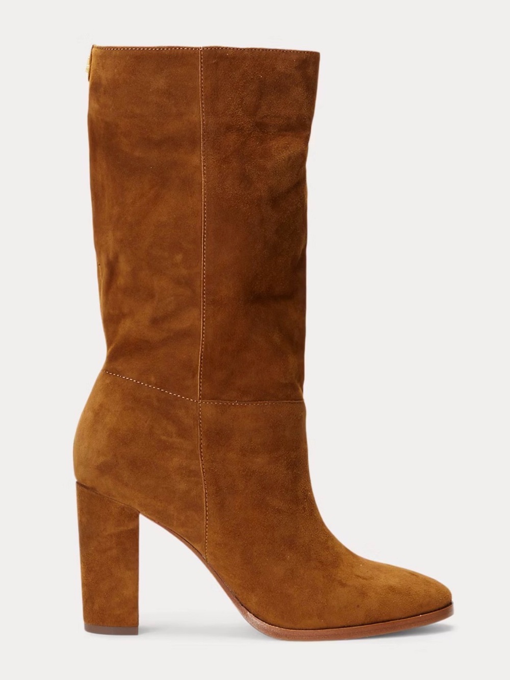 Lauren Ralph Lauren Artizan II Suede Boot in Brown Kid Suede, Size 5/35.5 NEW